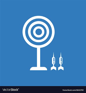 Flat target and darts eps 10 vector image
