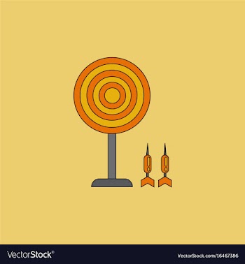 Flat target and darts eps 10 vector image