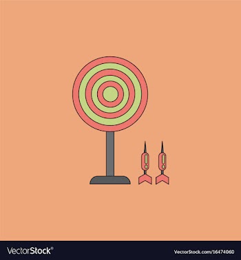 Flat target and darts eps 10 vector image