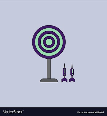 Flat target and darts eps 10 vector image