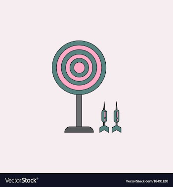 Flat target and darts eps 10 vector image