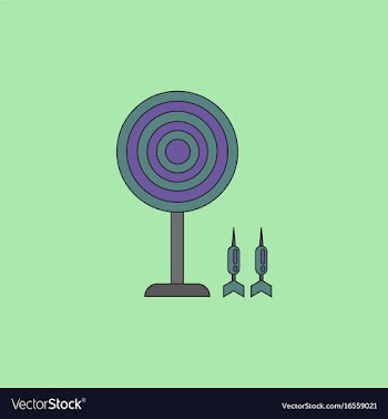 Flat target and darts eps 10 vector image