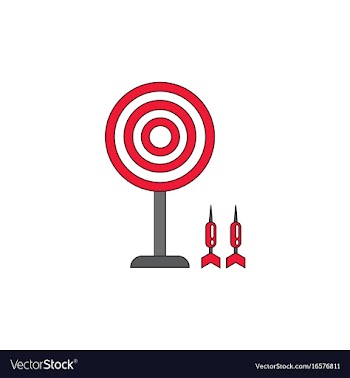 Flat target and darts eps 10 vector image
