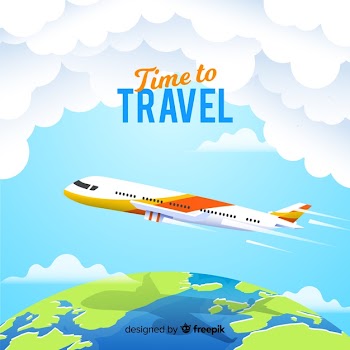 Flat travel background