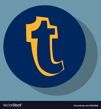 Flat tumblr social media icons vector image