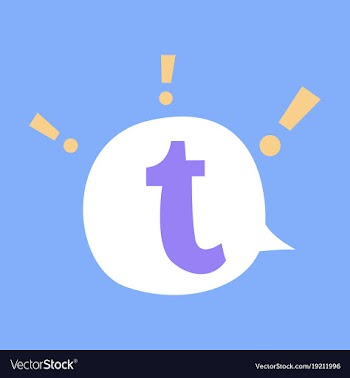 Flat tumblr social media icons vector image