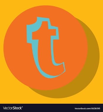 Flat tumblr social media icons vector image