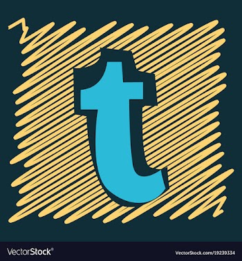 Flat tumblr social media icons vector image
