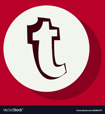 Flat tumblr social media icons vector image