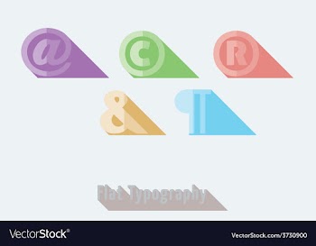 Flat typography vector image