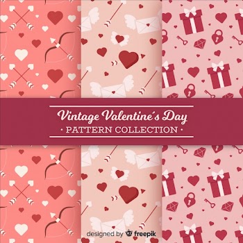 Flat valentine elements patterns