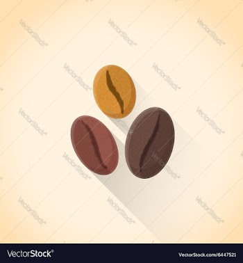  					Flat various coffee beans set icon vector image														