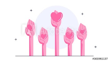 Flat vector illustration of hand holding a heart raised up