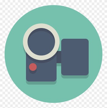 Flat Video Camera Icon - Video