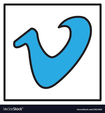 Flat vimeo icon on background vector image