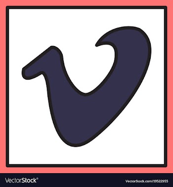 Flat vimeo icon on background vector image