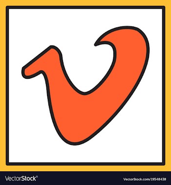 Flat vimeo icon on background vector image
