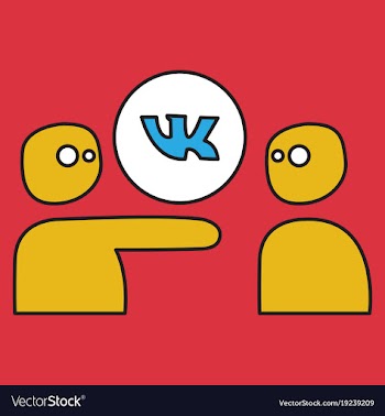 Flat vkontakte icon on background vector image