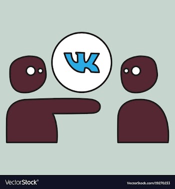 Flat vkontakte icon on background vector image