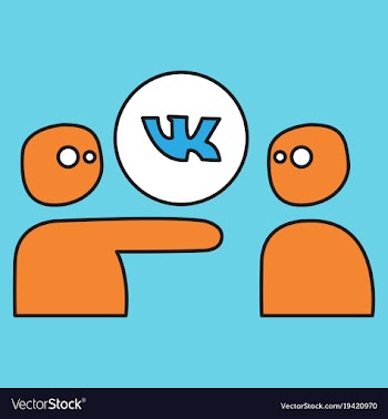 Flat vkontakte icon on background vector image