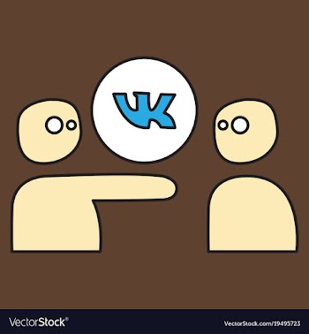 Flat vkontakte icon on background vector image
