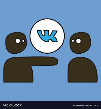 Flat vkontakte icon on background vector image