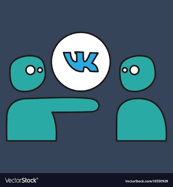 Flat vkontakte icon on background vector image