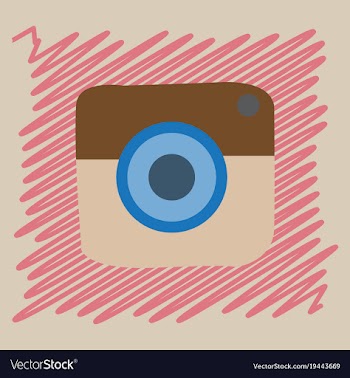 Flat web icon of modern lineart camera digital vector image