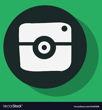 Flat web icon of modern lineart camera digital vector image
