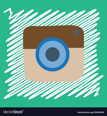 Flat web icon of modern lineart camera digital vector image
