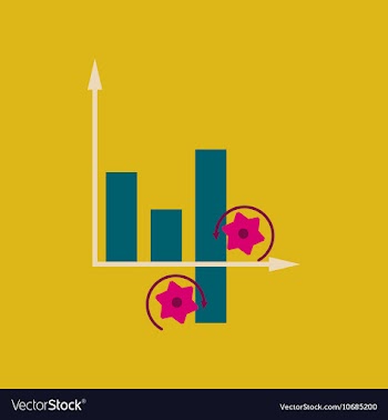 Flat web icon on stylish background economy graph vector image