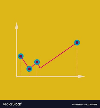 Flat web icon on stylish background economy graph vector image
