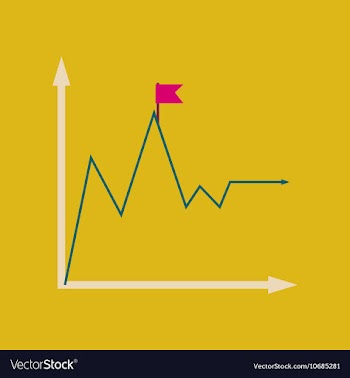 Flat web icon on stylish background economy graph vector image