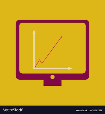 Flat web icon on stylish background economy graph vector image