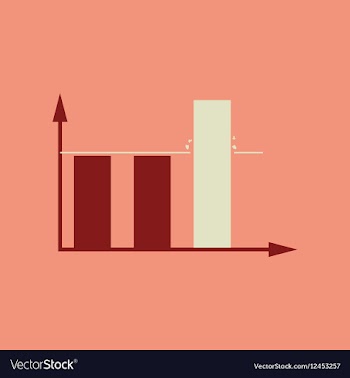 Flat web icon on stylish background economy graph vector image