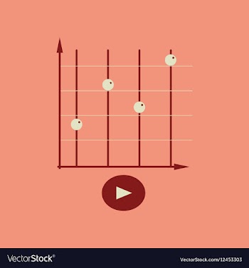 Flat web icon on stylish background economy graph vector image