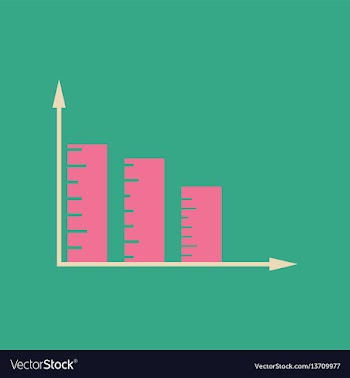 Flat web icon on stylish background economy graph vector image