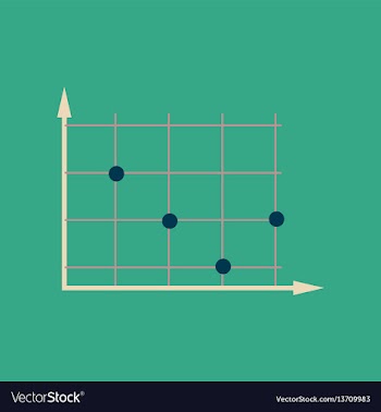Flat web icon on stylish background economy graph vector image