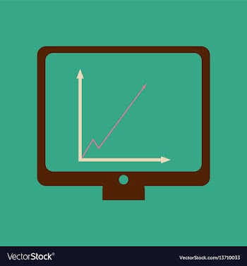 Flat web icon on stylish background economy graph vector image