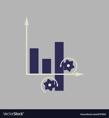 Flat web icon on stylish background economy graph vector image