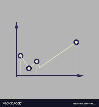 Flat web icon on stylish background economy graph vector image
