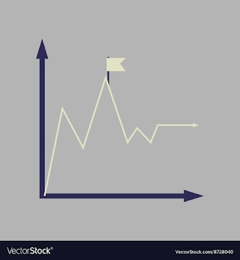Flat web icon on stylish background economy graph vector image