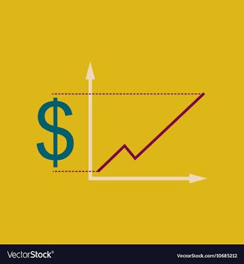 Flat web icon on stylish background money graph vector image