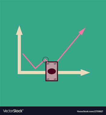 Flat web icon on stylish background money graph vector image