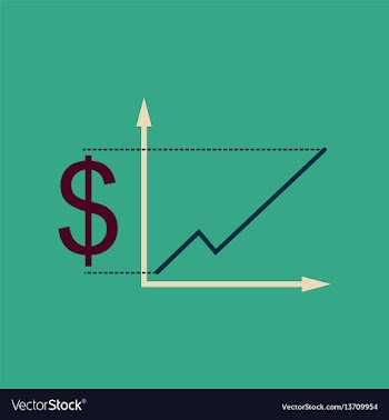 Flat web icon on stylish background money graph vector image