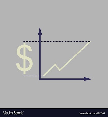 Flat web icon on stylish background money graph vector image