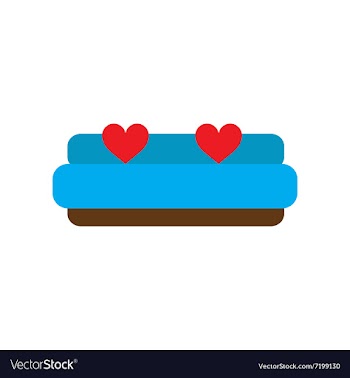 Flat web icon on white background bed vector image