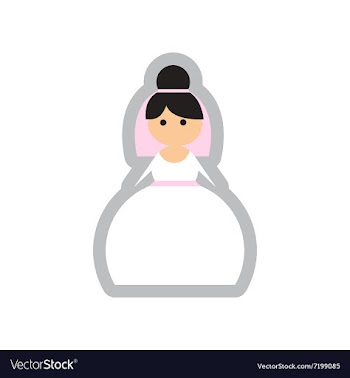 Flat web icon on white background bride vector image