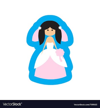 Flat web icon on white background bride vector image