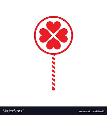 Flat web icon on white background candy heart vector image